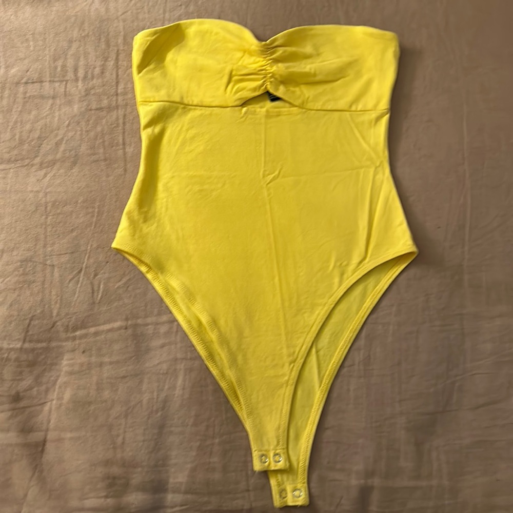 Forever 21 yellow bodysuit